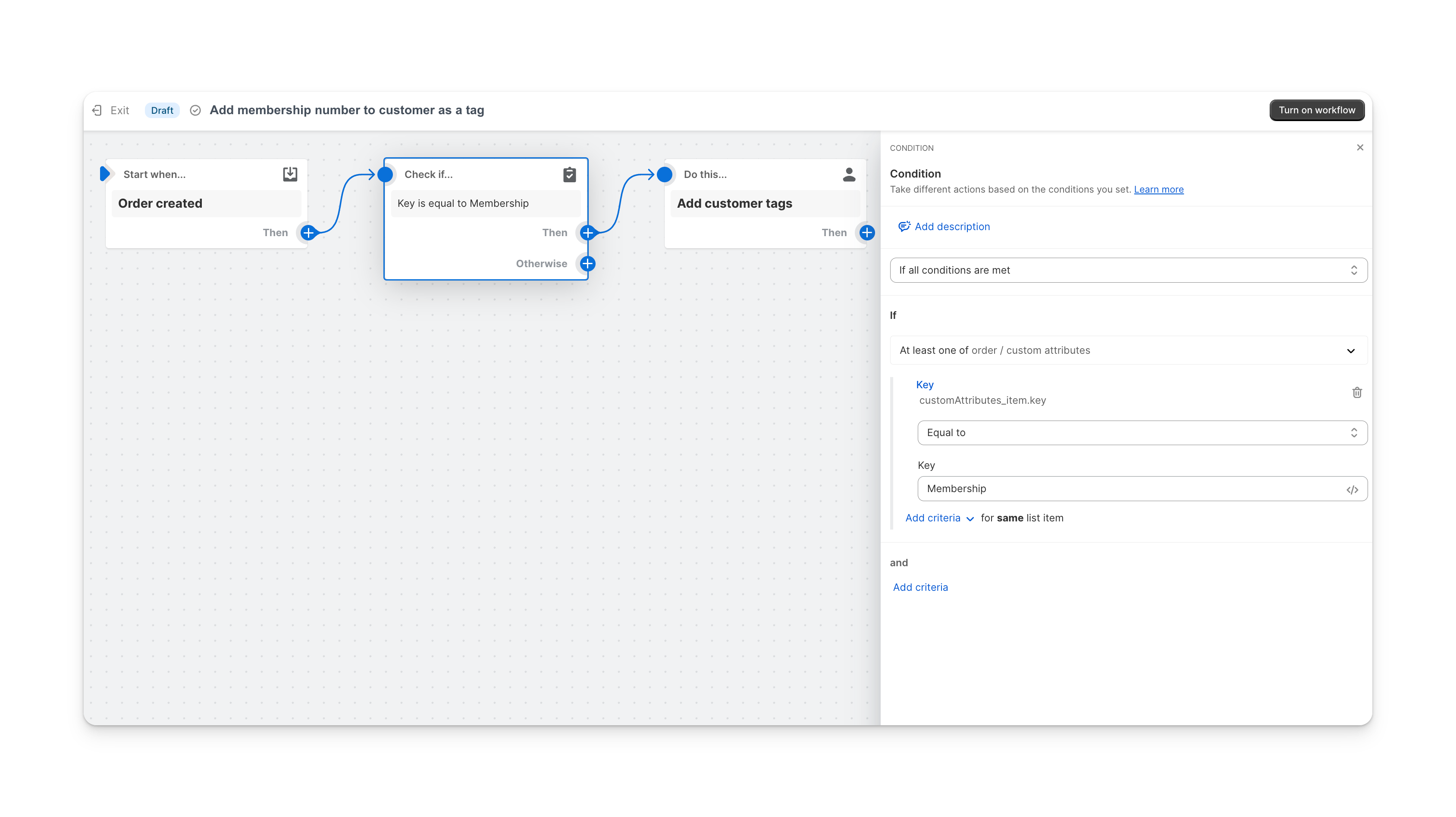 shopify flow with custom pos fields line item example